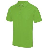 AWDis Men's Just Cool Plain Sports Polo Shirt in Lime | Size: Medium