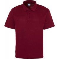 AWDis Men's Just Cool Plain Sports Polo Shirt in Burgundy | Size: Medium