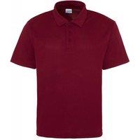 AWDis Men's Just Cool Plain Sports Polo Shirt in Burgundy | Size: Small