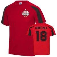 Bayern Munich Men's Mens Leon Goretzka Sports Training Jersey in Red | Size: 2XL