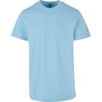 Build Your Brand Men's Acid Wash T-Shirt in Mid Blue | Size: Large
