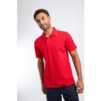 Weird Fish Men's Powell Textured Polo Shirt in Scarlet | Size: 4XL