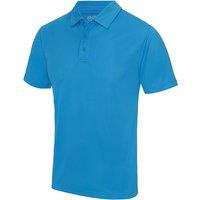 AWDis Men's Just Cool Plain Sports Polo Shirt in Duck Egg Blue | Size: XS