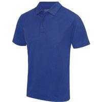 AWDis Men's Just Cool Plain Sports Polo Shirt in Blue | Size: XS