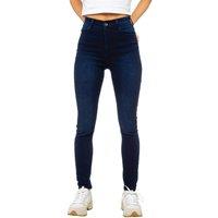 Enzo Women's Skinny Stretch Jeans in Dark Blue | Size: 12R