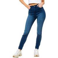 Enzo Women's Skinny Stretch Jeans in Blue | Size: 14R
