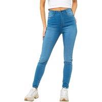 Enzo Women's Skinny Stretch Jeans in Light Blue | Size: 14R