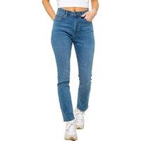 Enzo Women's Straight Leg Slim Fit Jeans in Light Blue | Size: 14R