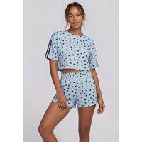 STYLEWISE Women's Polka Dot Short Sleeve Top & Shorts Co-Ord in Blue | Size: 8