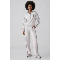 STYLEWISE Women's Sweatshirt & Loopback Jogger Co-Ord Set in Light Grey | Size: Medium
