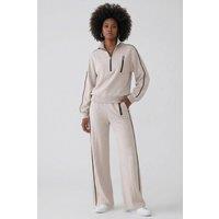 STYLEWISE Women's Sweatshirt & Loopback Jogger Co-Ord Set in Stone | Size: Large