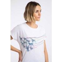 Weird Fish Women's Lead The Way Front Print Graphic T-Shirt in White | Size: 20