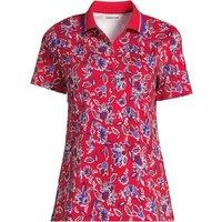 Lands' End Women's Short Sleeve Supima Polo Shirt in Crimson | Size: 14-16