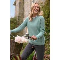 WoolOvers Women's Womens Lambswool Crew in Pale Green | Size: XS