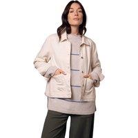 Celtic & Co Women's Boxy Patch Pocket Denim Jacket in Light Beige | Size: 16