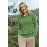 WoolOvers Women's Womens Lambswool Crew in Light Green | Size: Small