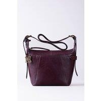Lakeland Leather Women's 'Newby' Leather Cross Body Bag in Burgundy