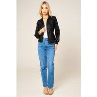 Dals Hart Women's Black Utility Jacket with Ribbed Cuffs | Size: Large