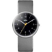 Braun Men's BN0021BKSLMHG Classic 38mm Quartz Watch in Silver