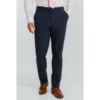 Dobell Men's Mid Blue Suit Trousers | Size: 48R