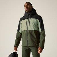 Regatta Men's Maland II Panelled Hooded Waterproof Jacket in Dark Green | Size: Large