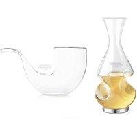 Bar Originale The Big Pipe Sipper Glass & Conundrum Wine Decanter Set - Clear