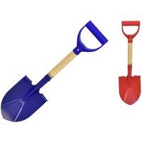 Kandy Toys Stubby Wood Shaft Metal Shield Spade Assorted Colours