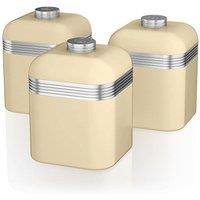 Swan Retro Set of 3 Canisters in Cream