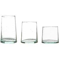 Nicola Spring 18 Piece Merzouga Repurposed Glassware Set in Clear