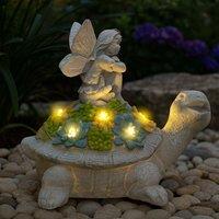 ILFD Group Ltd Solar Turtle Fairy Garden Ornament in Grey | Size: 6 Pack