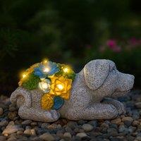 ILFD Group Ltd Solar Dog Garden Ornament in Grey | Size: 6 Pack