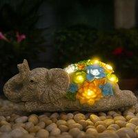 ILFD Group Ltd Solar Elephant Garden Ornament in Grey | Size: 6 Pack