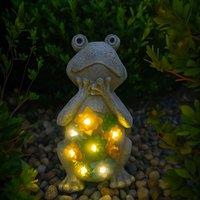 ILFD Group Ltd Solar Frog Garden Ornament in Grey | Size: 6 Pack