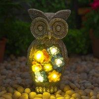 ILFD Group Ltd Solar Owl Garden Ornament in Grey | Size: 6 Pack