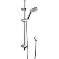 Balterley Round Slide Rail Shower Kit & 1 Function Head, Outlet Elbow - Chrome in Silver
