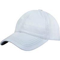 Infinity Leather Real Nappa Leather Adjustable Golf Snapback Plain Baseball Cap Hat in White