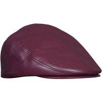 Infinity Leather Leather Peaky Blinders Newsboy Flat Hat in Burgundy | Size: Small