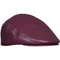 Infinity Leather Leather Peaky Blinders Newsboy Flat Hat in Burgundy | Size: XL