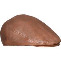 Infinity Leather Leather Peaky Blinders Newsboy Flat Hat in Tan | Size: Small