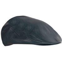 Infinity Leather Leather Peaky Blinders Newsboy Flat Hat in Dark Olive | Size: Small