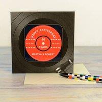 Uniqueful Personalised Happy Anniversary Coaster Card for Couple