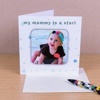 Uniqueful Personalised Mummy Daddy Photo Upload Coaster Card for Mum in White