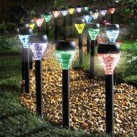 Gainsborough Set of 20 Colour-Changing LED Solar Stake Lights, H32.5 x Dia.5cm
