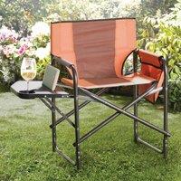 Gainsborough Wide Folding Director Chair with Side Table Pouch D45 x W54 x H78cm in Orange