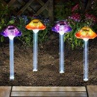 Marco Paul 4pc Solar Mushroom Garden Stake Light Set
