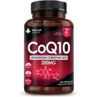 New leaf health CoQ10 200mg - Co Enzyme Pure Ubiquinone CQ10 Of Coenzyme Q10 120 Capsules in Dark Pink