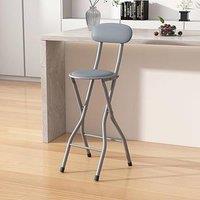 MCC Direct Folding Breakfast Bar Stool padded High Chair Single Grey