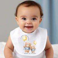 Aye Do Gifts Personalised Daddy & Baby Bear Outfit: Bib in White