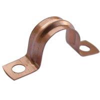 Oracstar Copper Saddle Pipe Clips (Pack of 6) in Brown