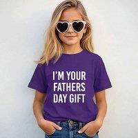 60 SECOND MAKEOVER I'm Your Fathers Day Gift T-Shirt in Purple | Size: 14-15 Years